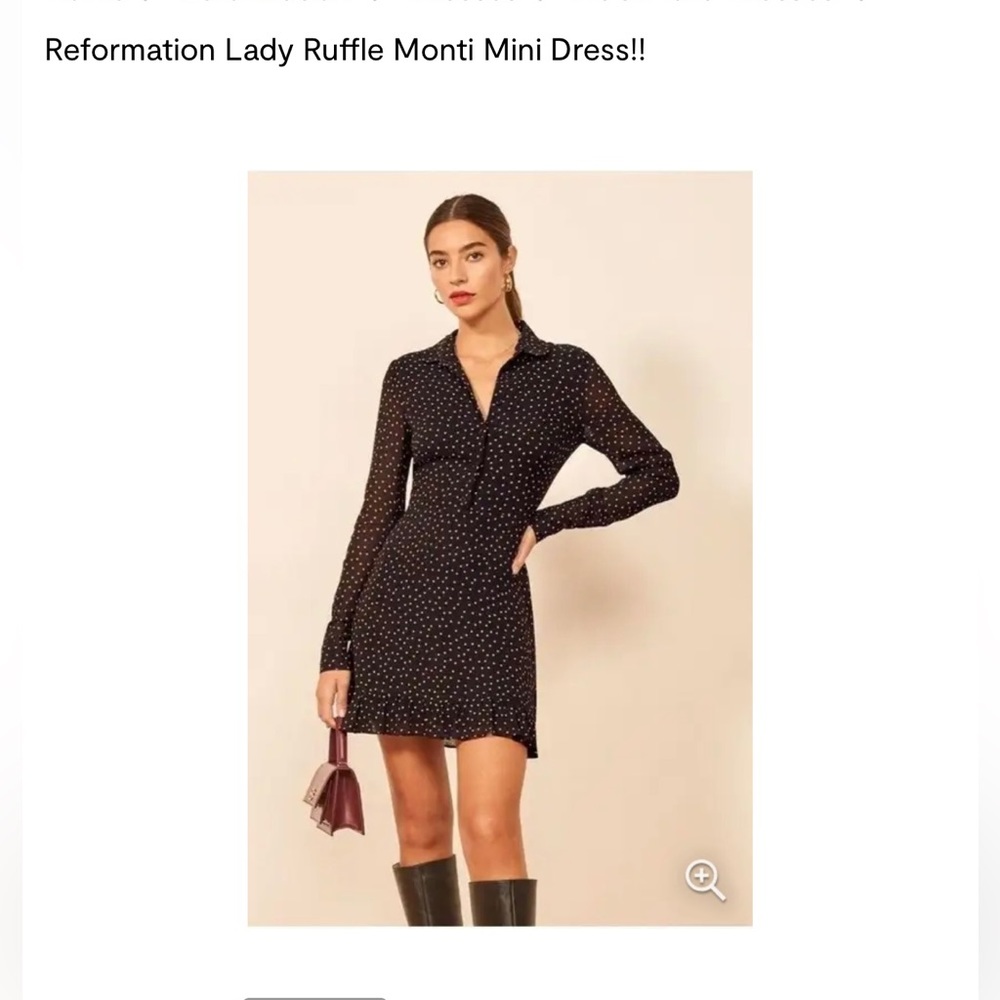 Reformation Lady Ruffle Monti Mini Dress!!